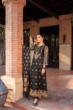Royal Pakistani Black Dress in Pishwas Frock Style