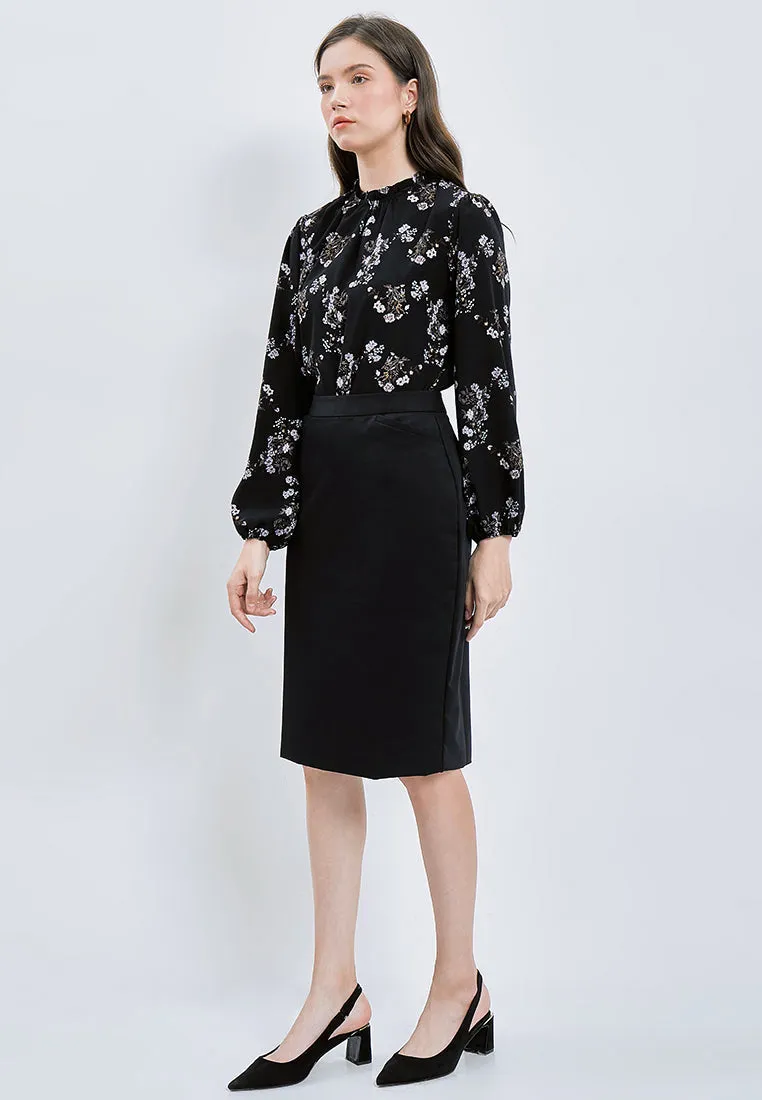 Slim Fit Midi Pencil Skirt