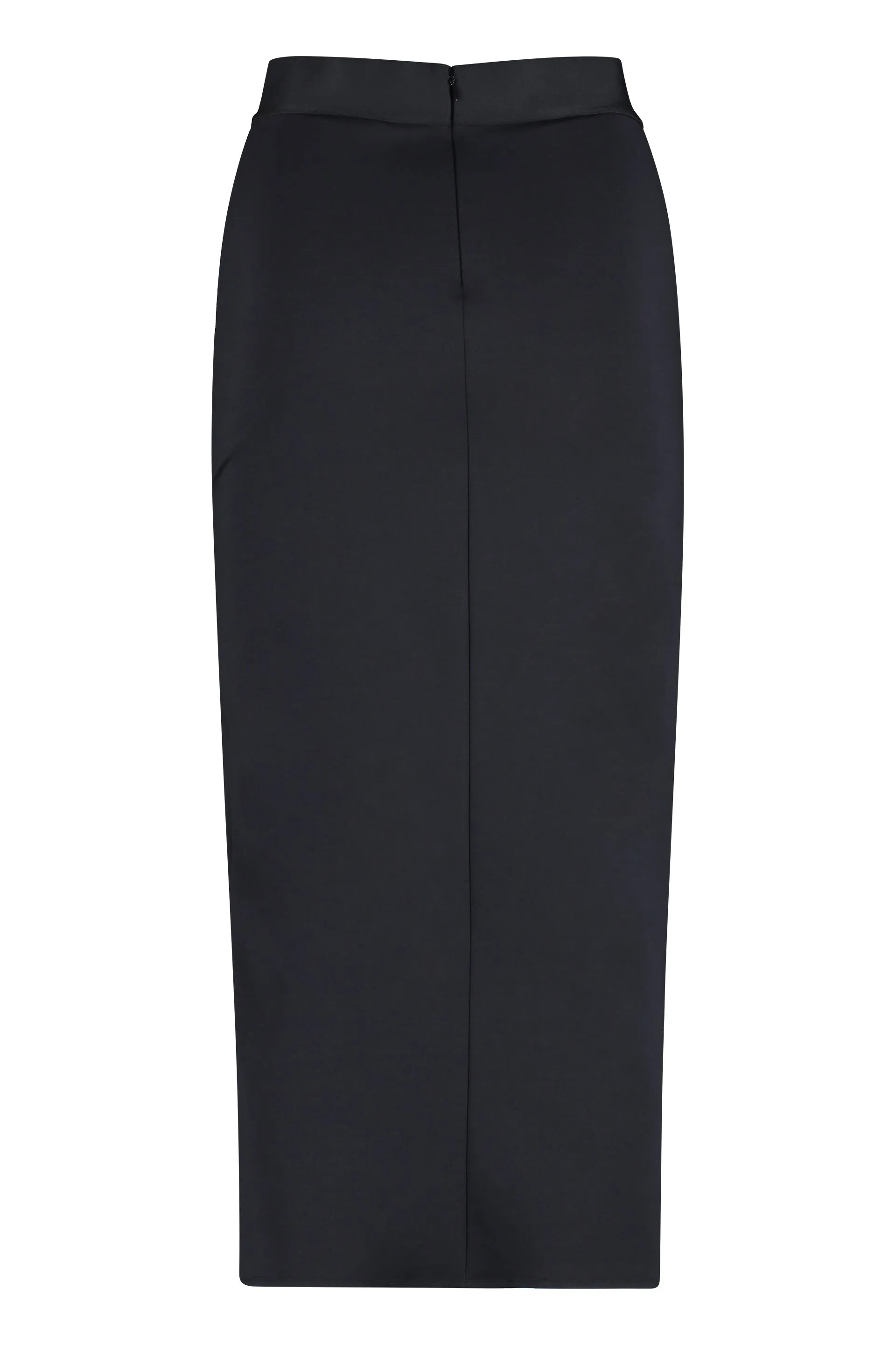 Stretch pencil skirt with zip