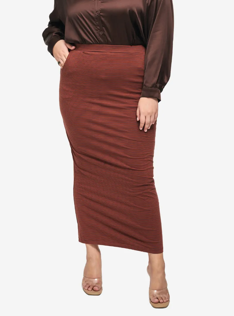 Striped Luna Pencil Skirt