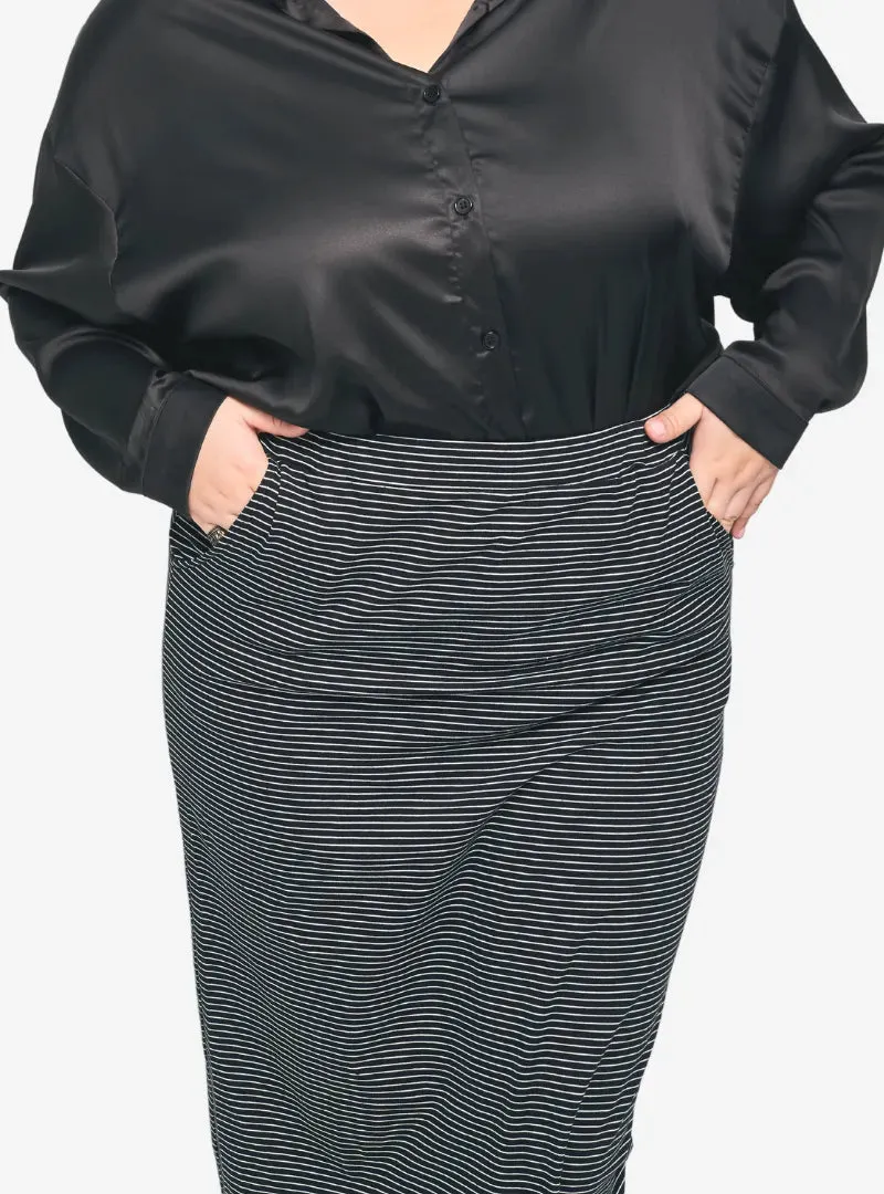 Striped Luna Pencil Skirt