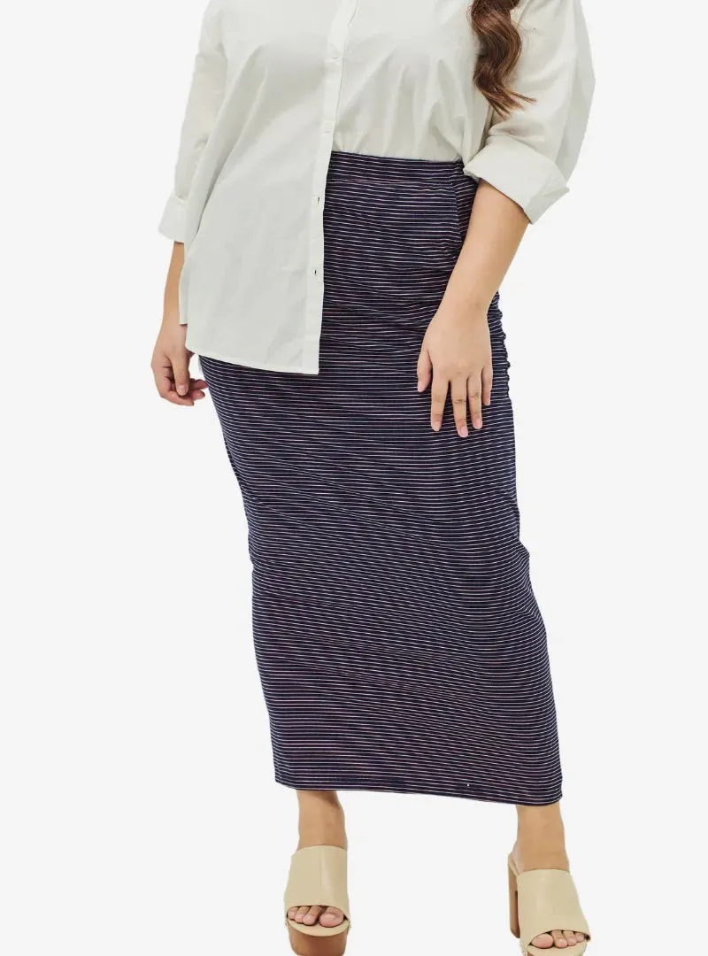 Striped Luna Pencil Skirt