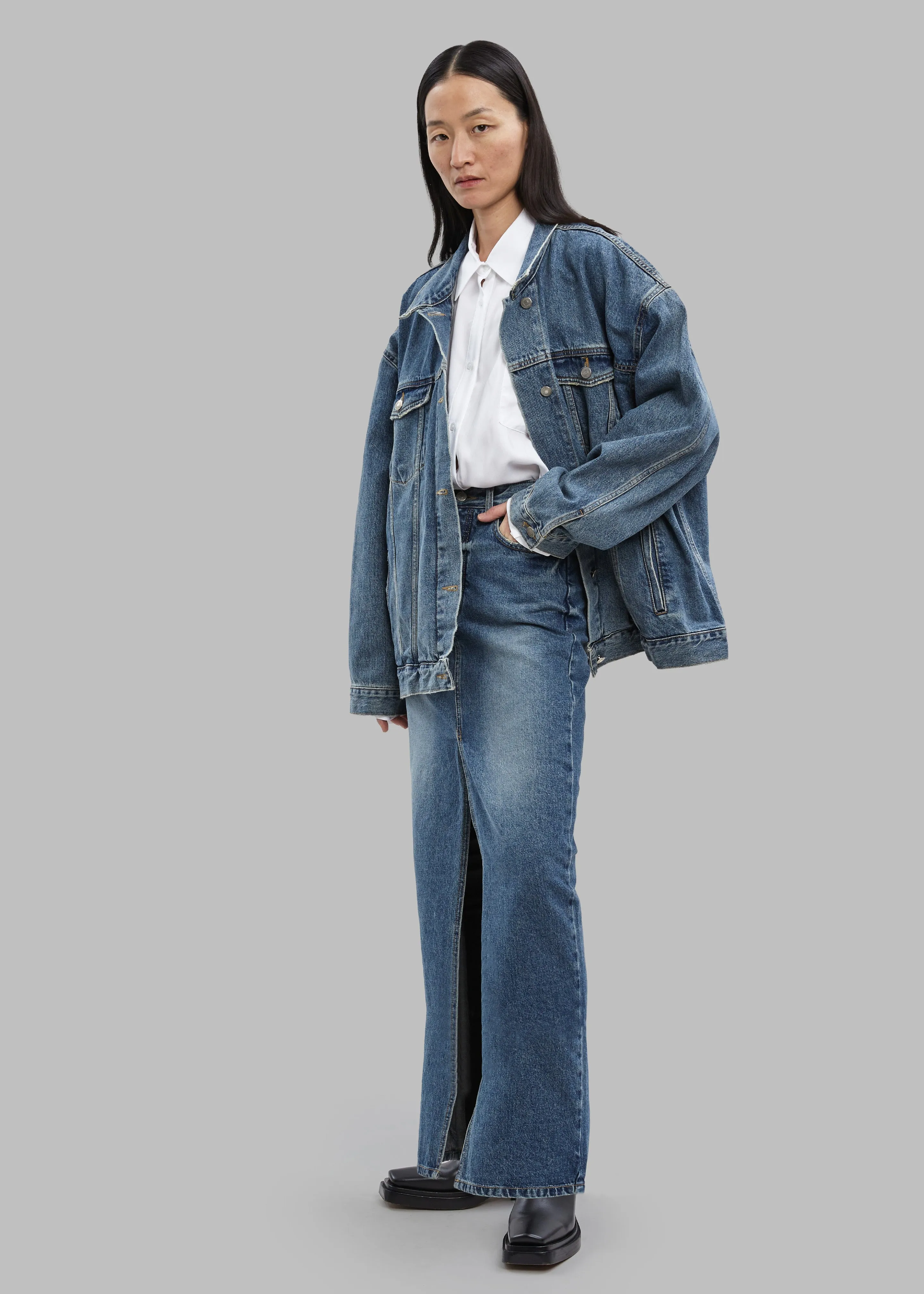 Texas Denim Pencil Skirt - Medium Wash