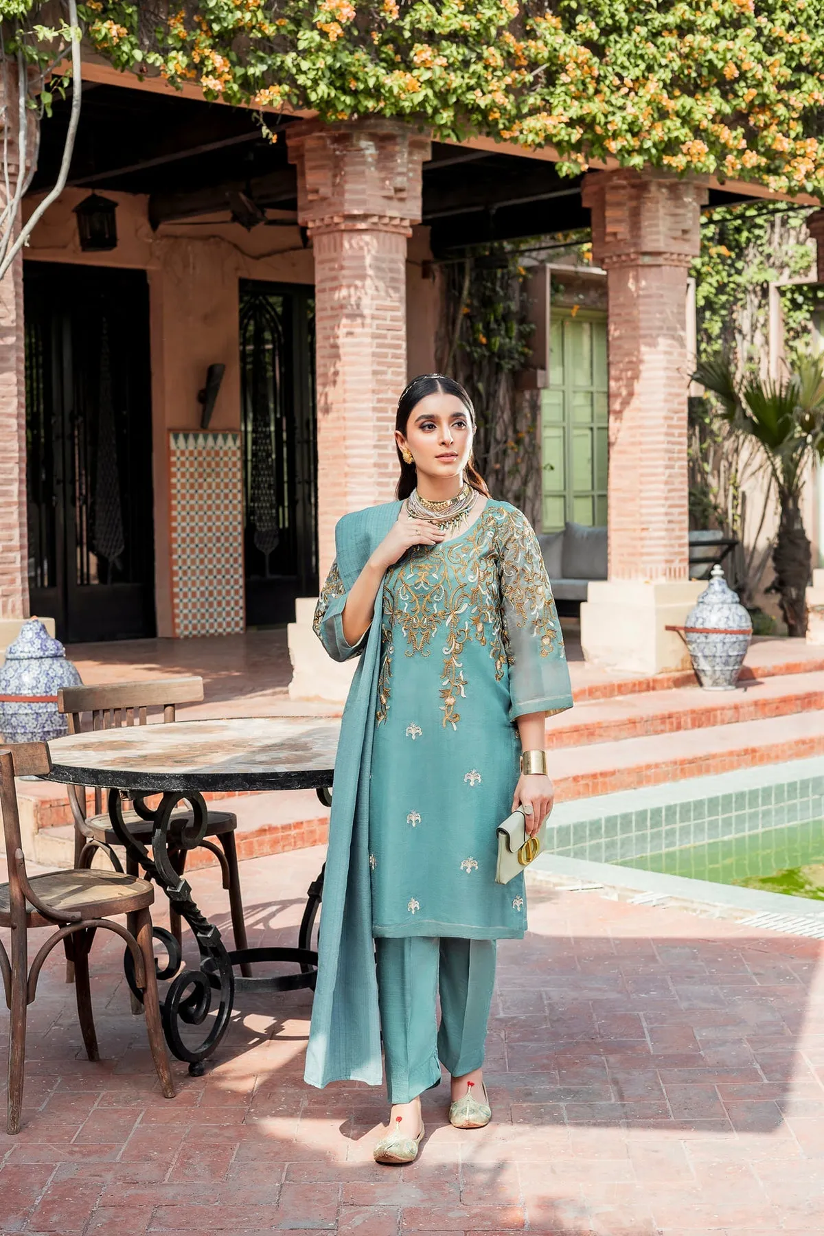 Tilla Embroidered Salwar Kameez Pakistani Eid Dress