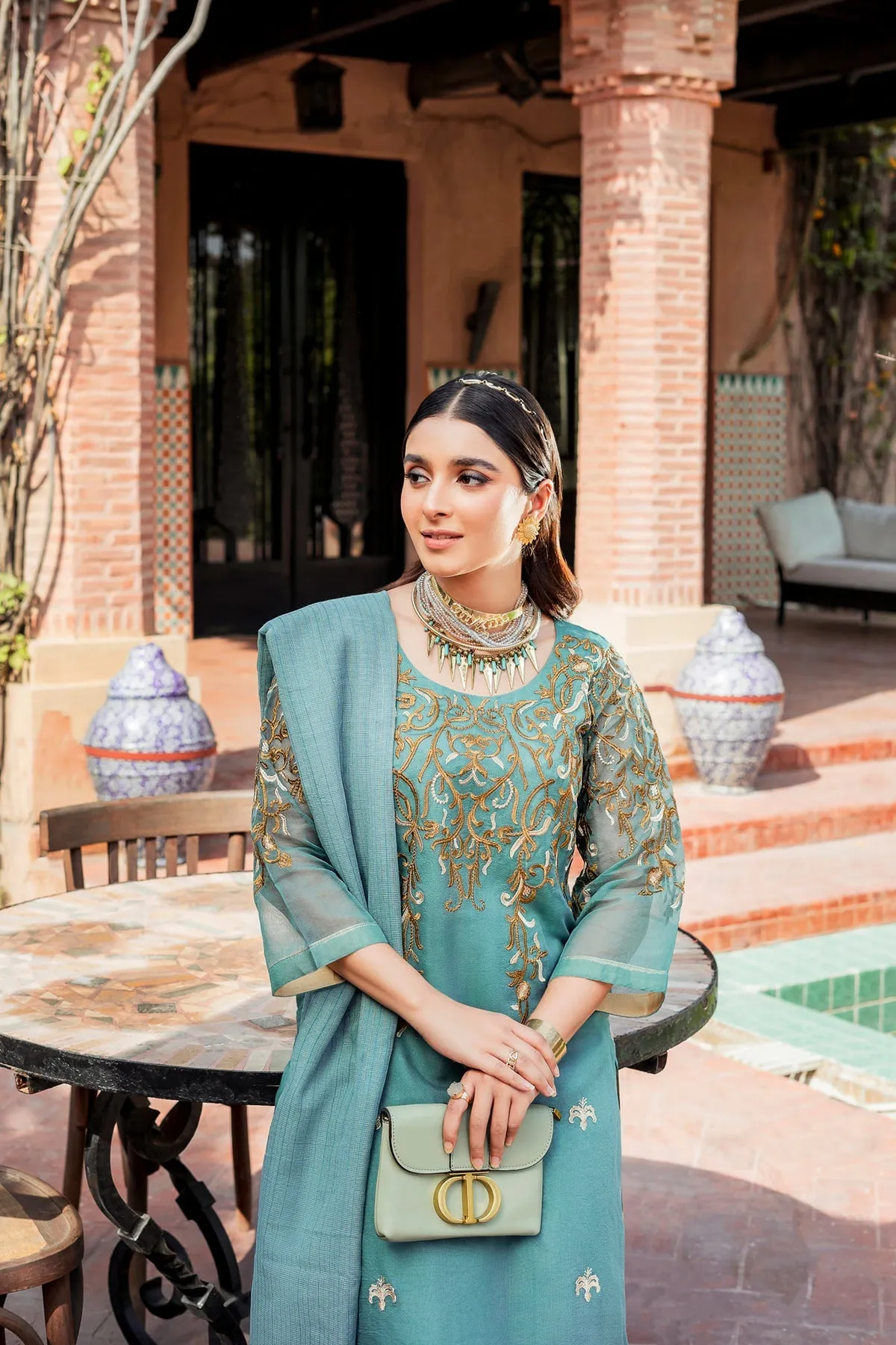 Tilla Embroidered Salwar Kameez Pakistani Eid Dress