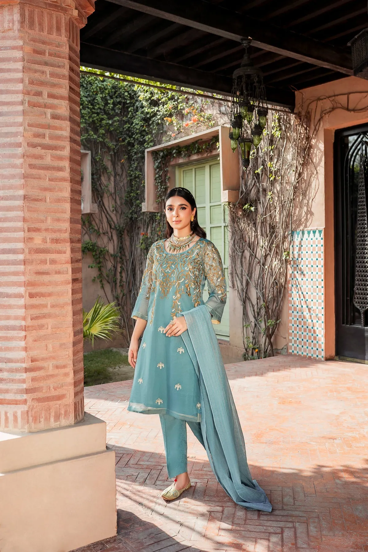 Tilla Embroidered Salwar Kameez Pakistani Eid Dress
