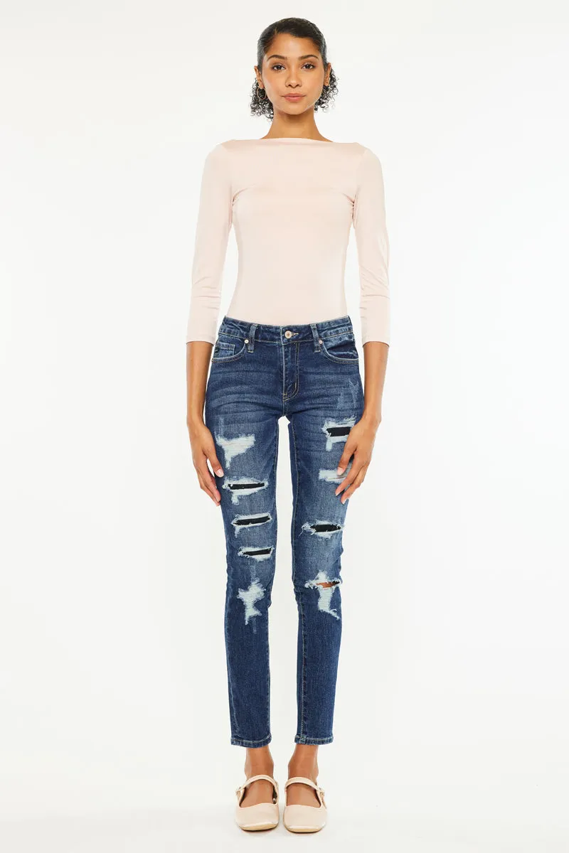 Tobie Mid Rise Super Skinny Jeans