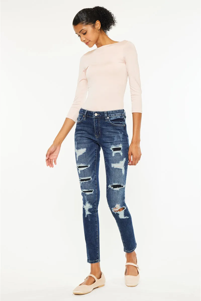 Tobie Mid Rise Super Skinny Jeans