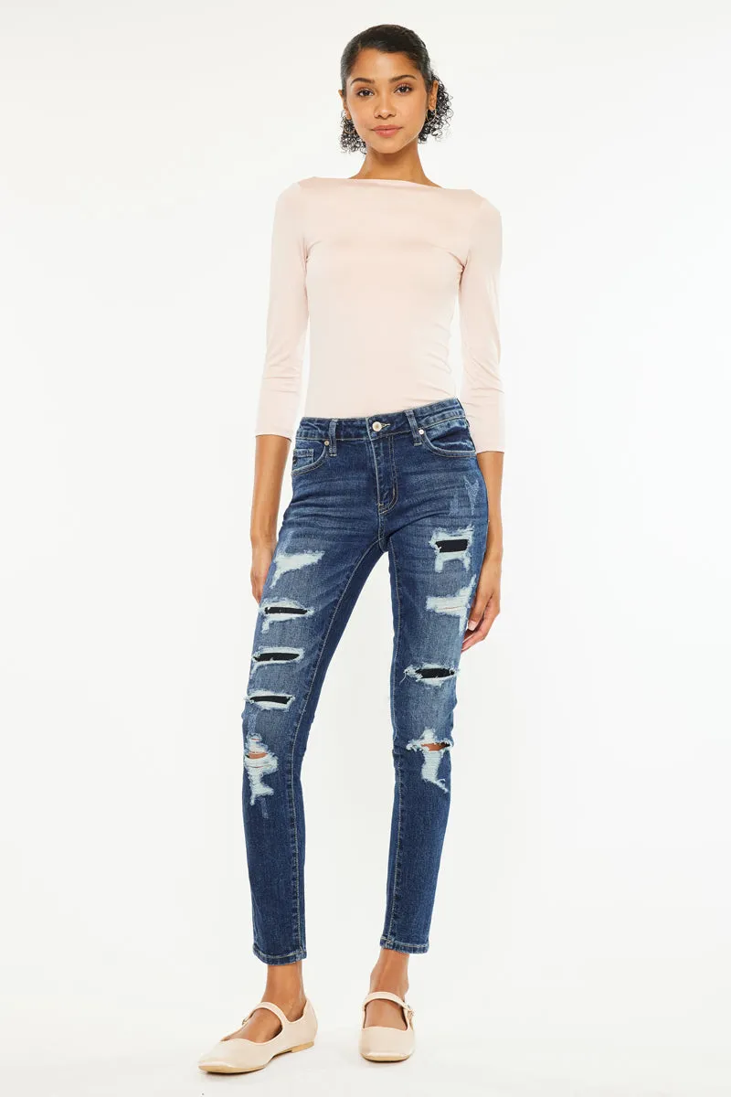 Tobie Mid Rise Super Skinny Jeans