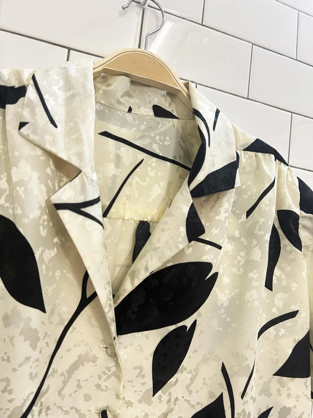 vintage satin oversized boxy shirt