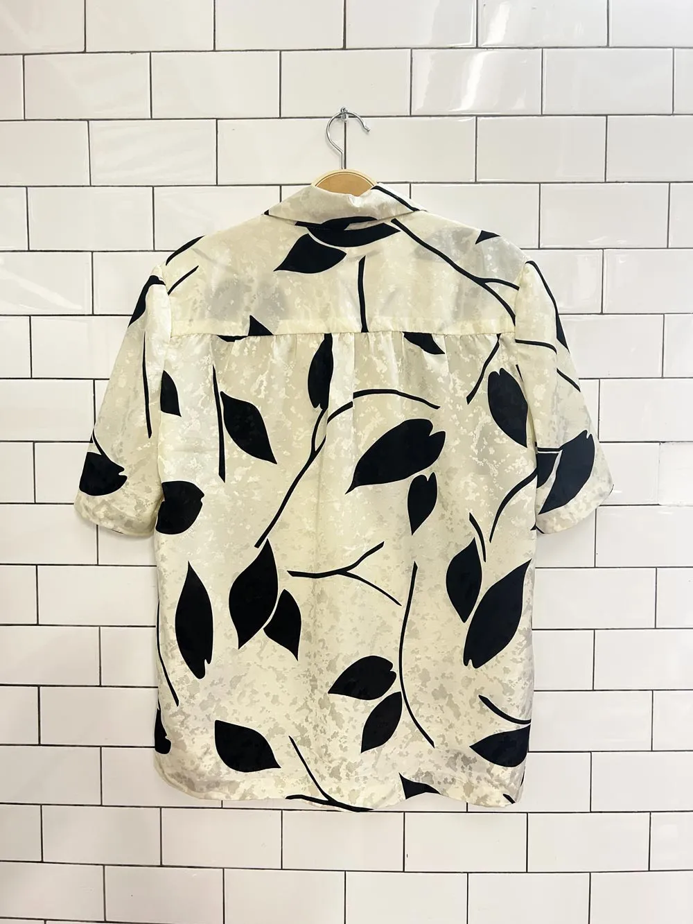 vintage satin oversized boxy shirt