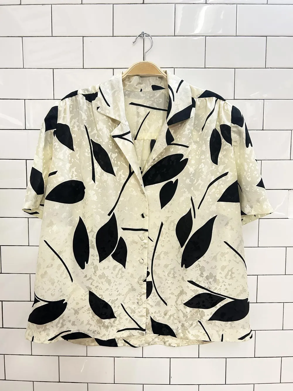 vintage satin oversized boxy shirt