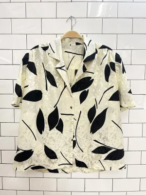 vintage satin oversized boxy shirt
