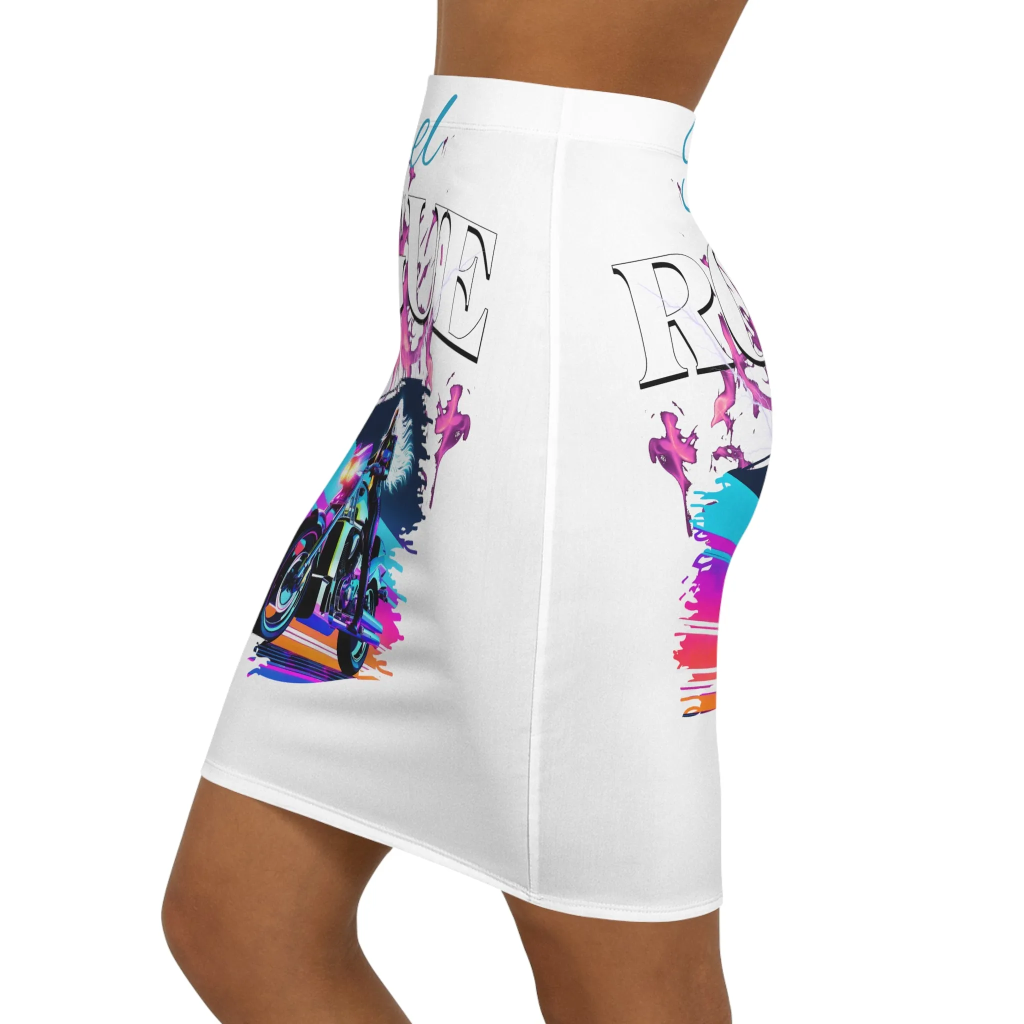 Women's Mid-Waist Pencil Skirt (AOP)