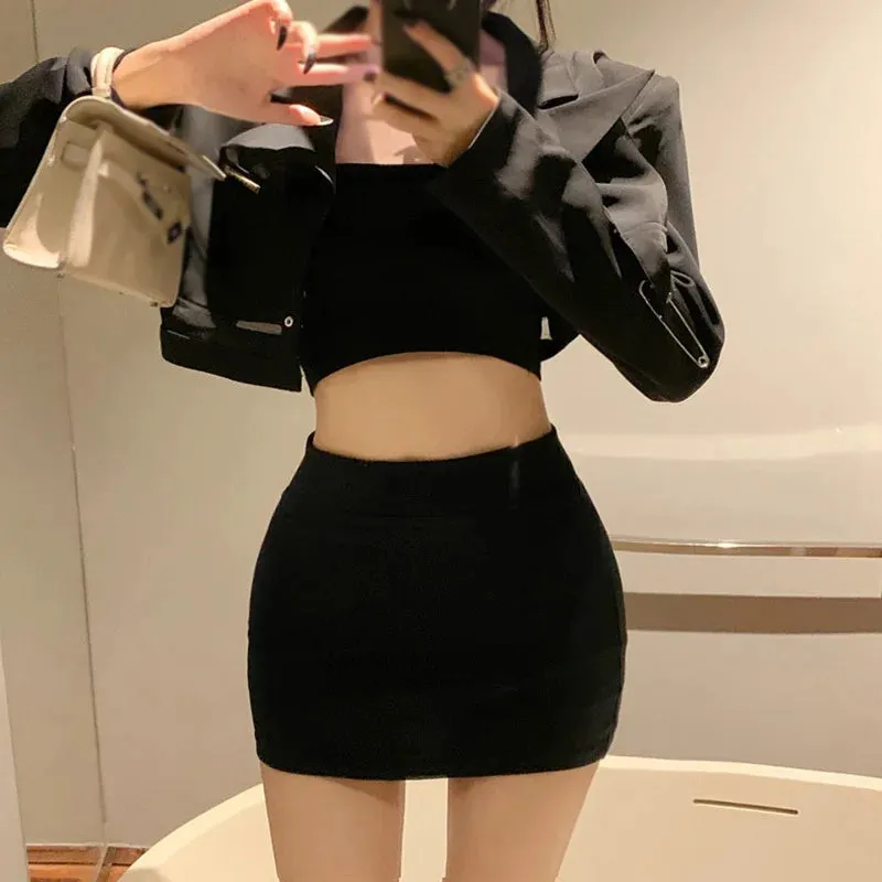 Women's Pencil Skirt Premium Bodycon Basic Stretch Above Knee Mini Pencil Skirts