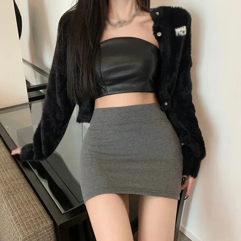 Women's Pencil Skirt Premium Bodycon Basic Stretch Above Knee Mini Pencil Skirts