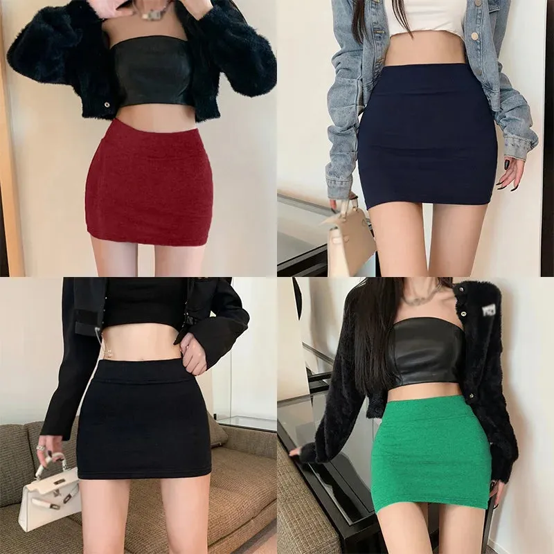 Women's Pencil Skirt Premium Bodycon Basic Stretch Above Knee Mini Pencil Skirts