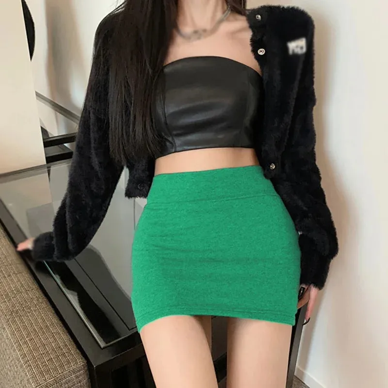 Women's Pencil Skirt Premium Bodycon Basic Stretch Above Knee Mini Pencil Skirts