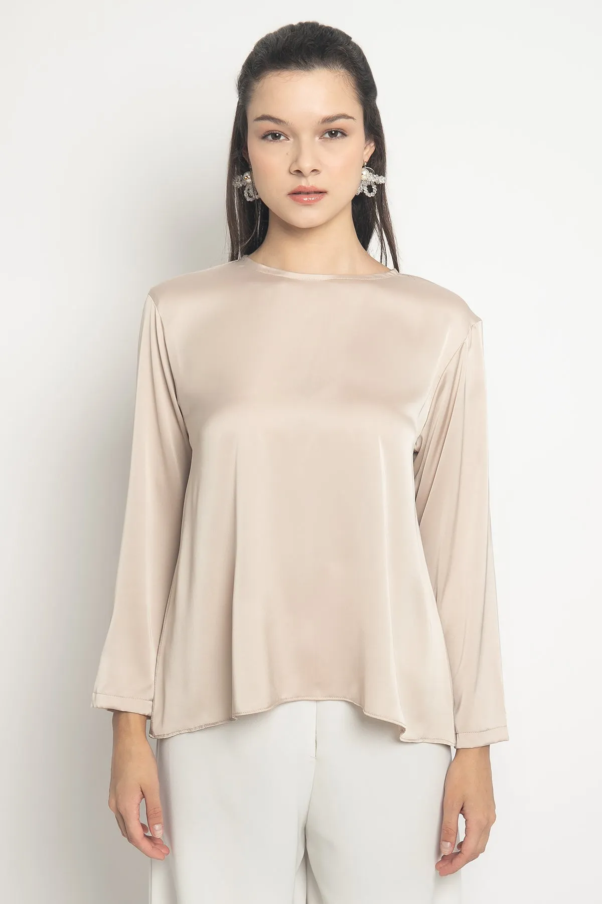 Yara Long Sleeves Inner Top in Nude