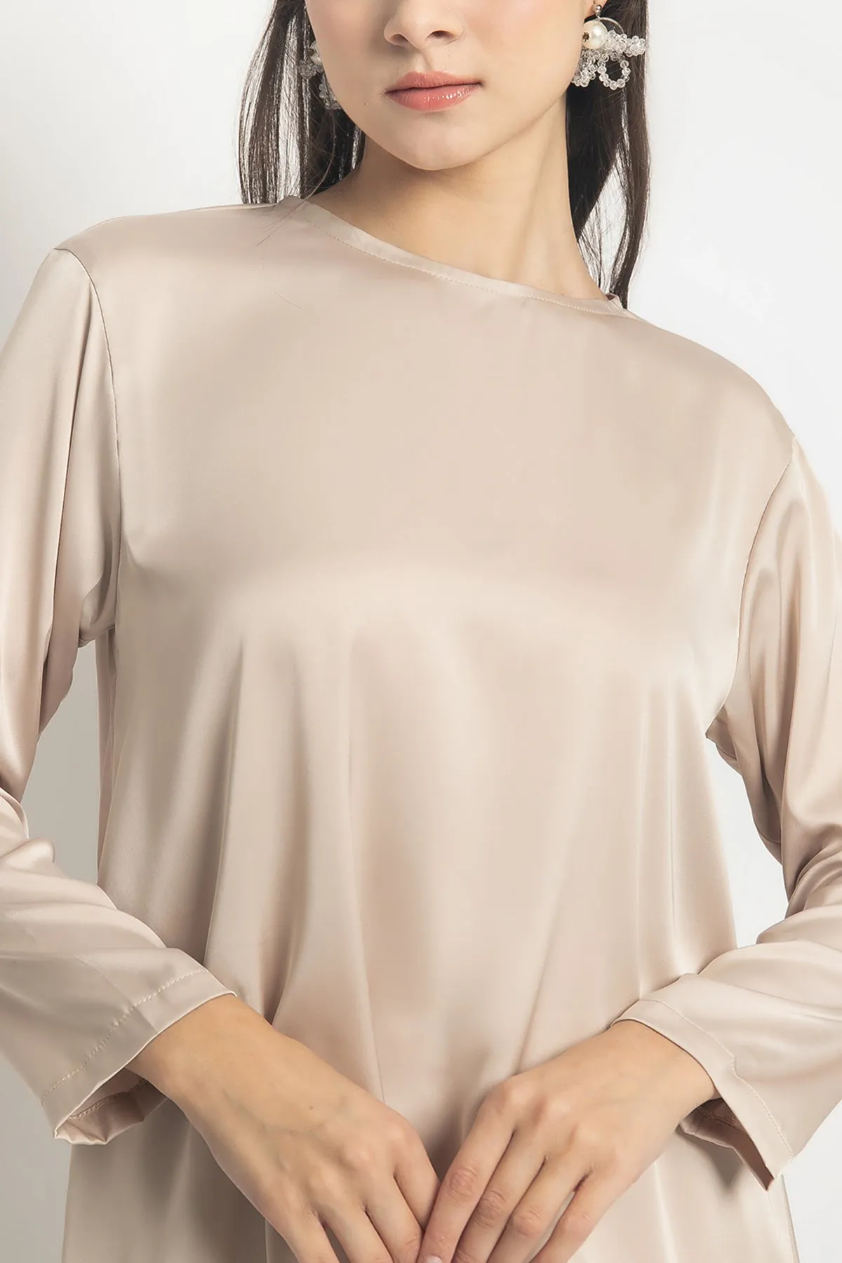 Yara Long Sleeves Inner Top in Nude