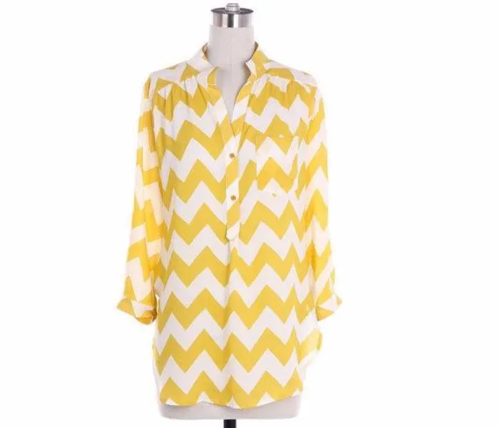 Yellow Chevron Blouse