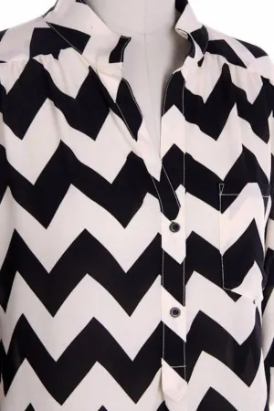 Yellow Chevron Blouse